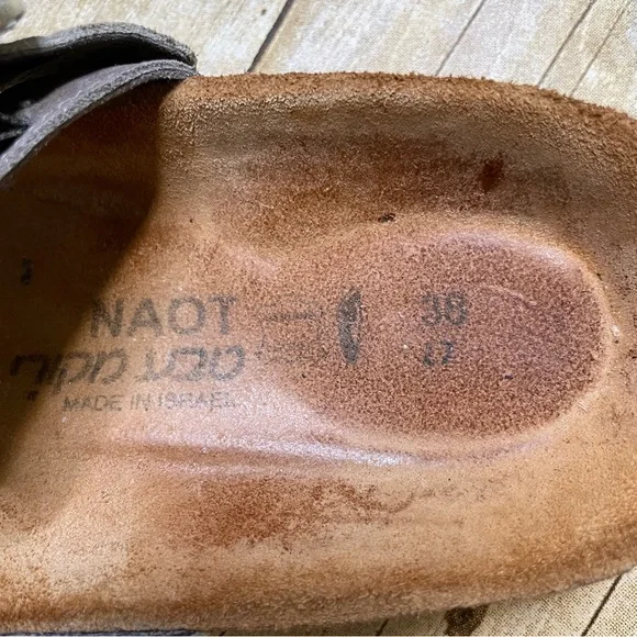 Noat Women’s Fresno Leather Sandal Adjustable Buckle Toe Loop - Picture 9 of 11